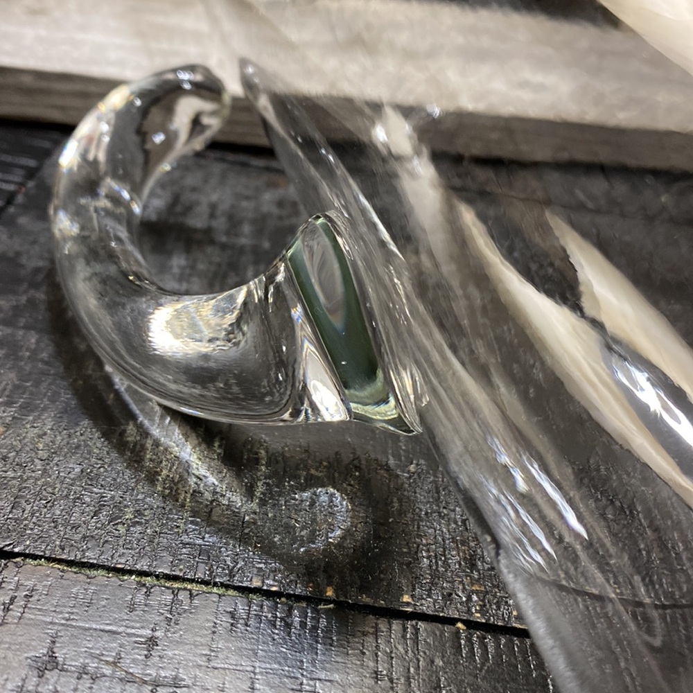 RARE Sleek Vintage Clear Glass Martini Pitcher With Open Handle! - Picture 6 of 6